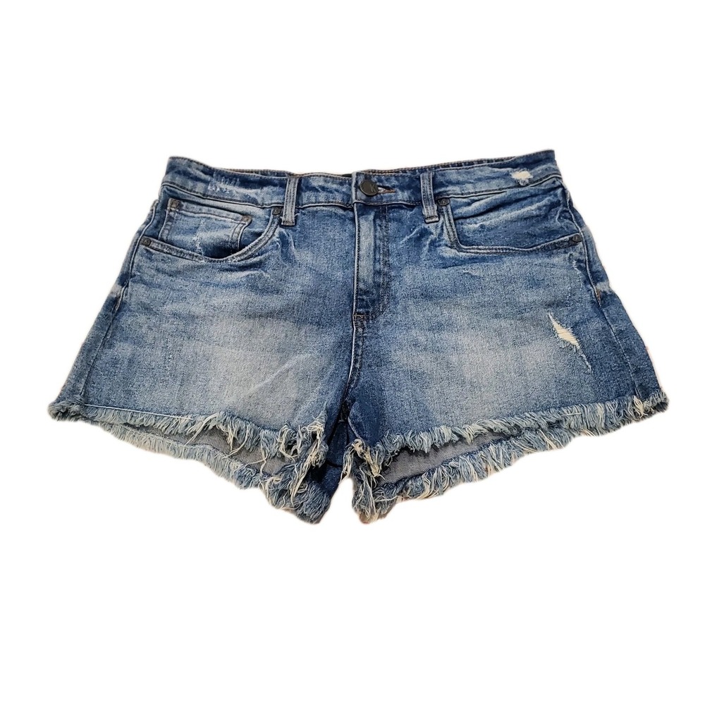 Kut From The Kloth Denim Shorts Womens 8 Jane High Rise CutOffs Raw Hem Distress